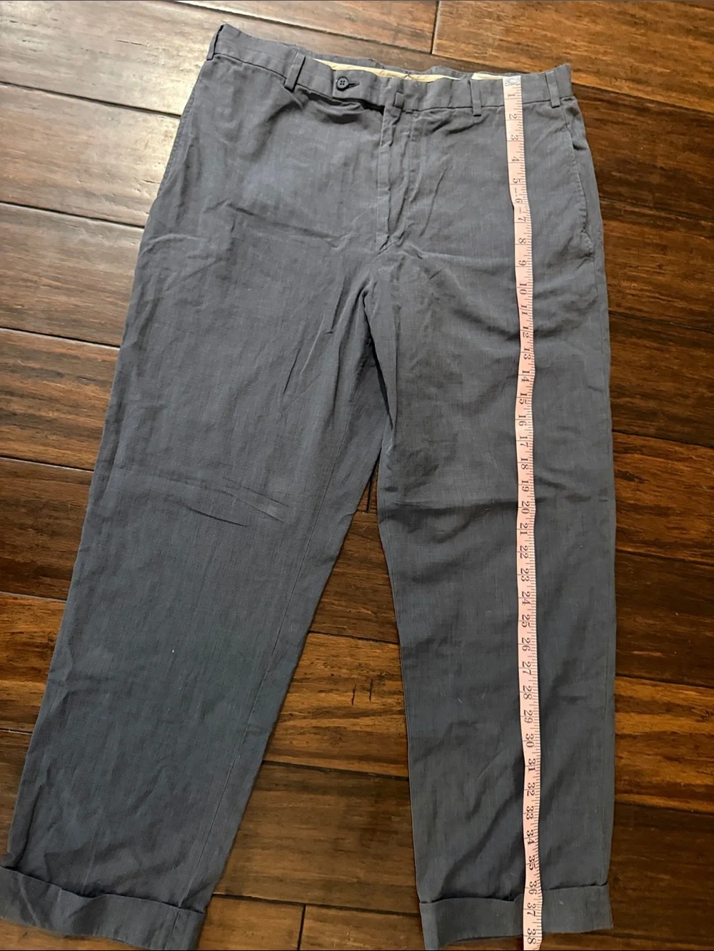 Ermenegildo Zegna Italian men’s dress pants grey 100% cotton